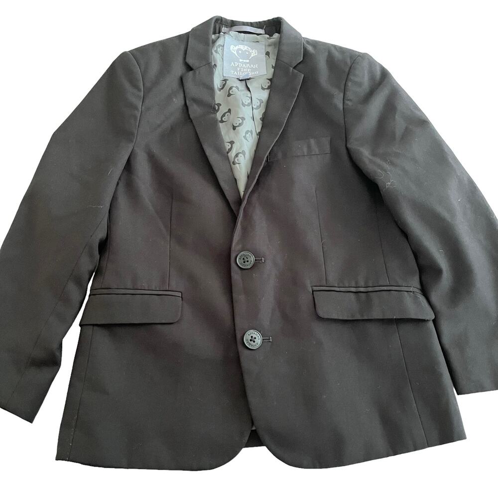 Appaman Boys Black  Suit Sport Coat Blazer Size 7 Preppy Classic Formal